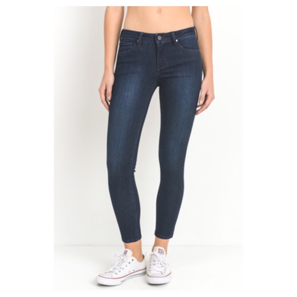 Just Black Cropped Super Skinny- Dark Denim